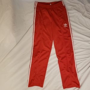 NWOT Red Adidas track pants